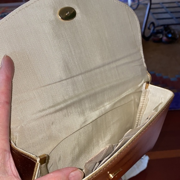 Vintage Avon Polished Gold Evening Bag IOB - Picture 5 of 12